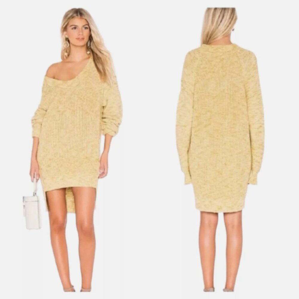 Free People Sunday Scoop Oversized Hi Low Tunic Sweater Dress